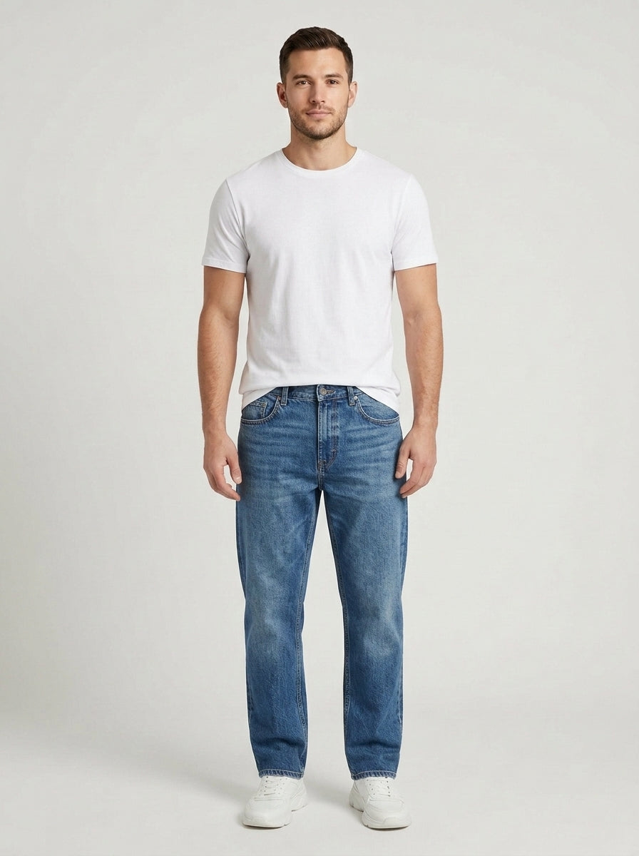 Bentley | Men's Jeans Straight Leg Stretch Soft Versatile Casual Everyday Durable Comfortable Smart Casual Timeless Classic Autumn - Front [Lystr 6a8ca973e3fe34c8437585e7:front]