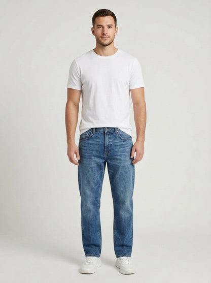 Bentley | Men's Jeans Straight Leg Stretch Soft Versatile Casual Everyday Durable Comfortable Smart Casual Timeless Classic Autumn - Front [Lystr 6a8ca973e3fe34c8437585e7:front]