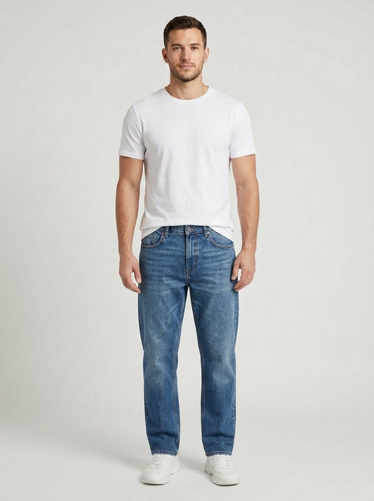 Bentley | Men's Jeans Straight Leg Stretch Soft Versatile Casual Everyday Durable Comfortable Smart Casual Timeless Classic Autumn - Front [Lystr 6a8ca973e3fe34c8437585e7:front]