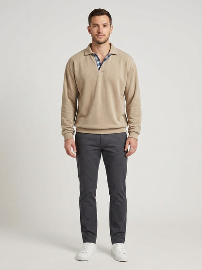 Bodhi | Men's Sweater Modern Knit Soft Versatile Lightweight Breathable Refined Layering Smart Casual Everyday Autumn Winter - Front [Lystr 6a8e091b214e078529a67092:front]