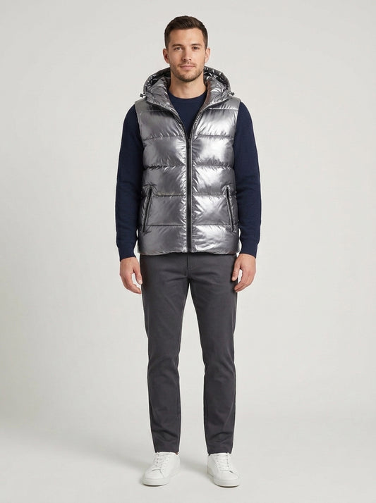 Blaine | Men's Gilet Sleeveless Padded Insulated Warm Lightweight Functional Casual Everyday Outdoor Layering Autumn Winter - Front [Lystr 6a8e092b214e078529a67098:front]
