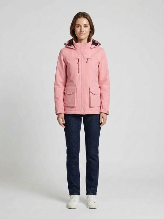Sarai | Women's Heated Jacket USB Fleece-Lined Winter Warm Insulated Padded Functional Casual Everyday Outdoor Autumn Winter - Front [Lystr 6a9ede071157379641164025:front]