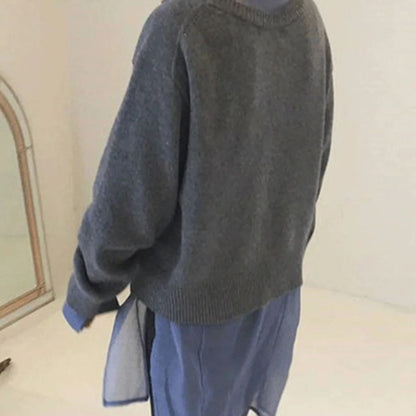 Winter | Women's Jumper Cosy Playful Button Detail Soft Knit Relaxed Warm Layering Chic Feminine Casual Everyday Autumn Winter