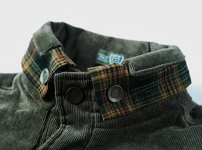 Nathanael | Men's Overshirt Checked Sherpa Lined Warm Cotton Button-Up Shirt Jacket Structured Casual Everyday Layering Autumn Winter