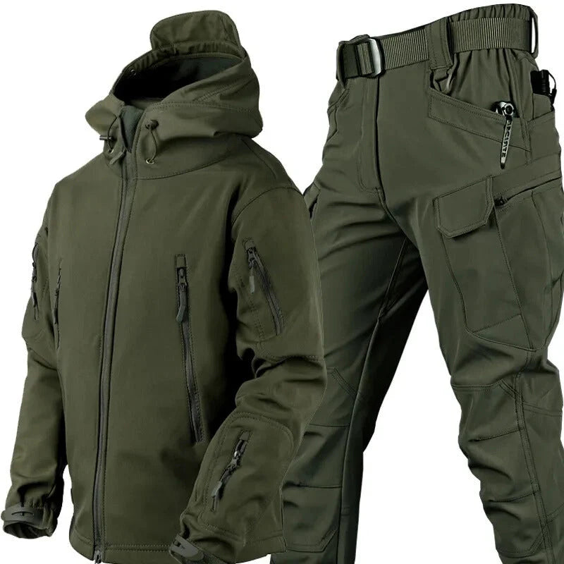 Callan | Men's Co-ord Set Waterproof Windproof Fleece-Lined Outdoor Two-Piece Jacket Trousers Warm Insulated Technical Functional