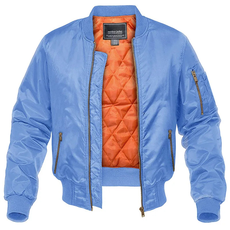 Marc | Men's Bomber Jacket Padded Zip Pockets Insulated Warm Structured Casual Everyday Layering Autumn Winter Outerwear Sporty