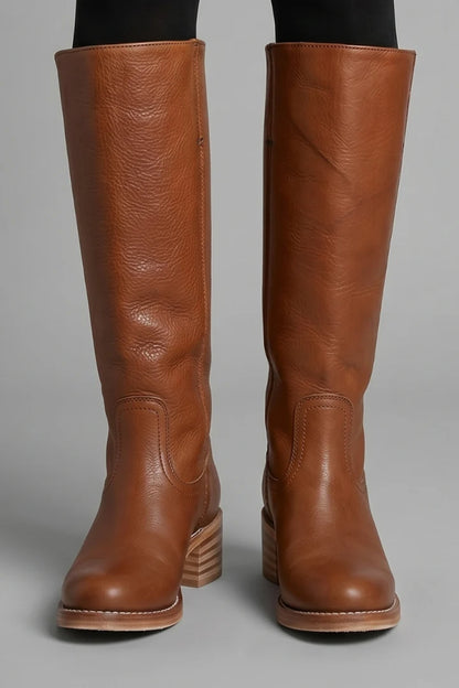 Melody | Women's Boots Orthopaedic Mid-Calf Shaft Rounded Toe Structured Heel Cushioned Comfort Pull-On Everyday Autumn Winter