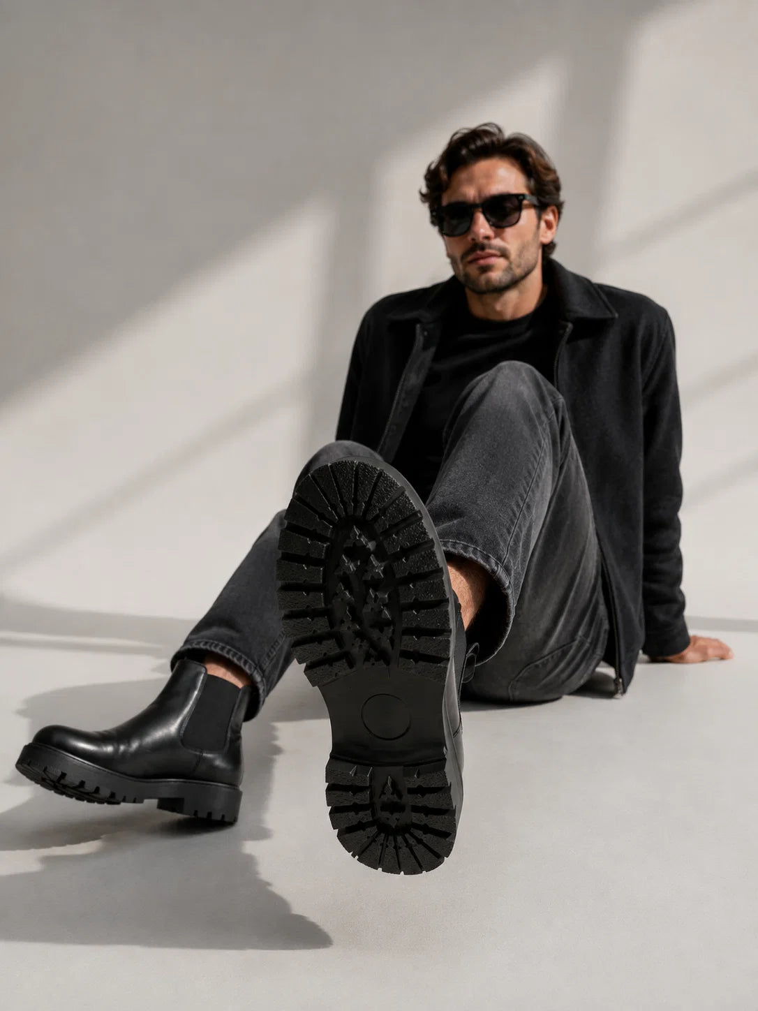 Alonzo | Men's Chelsea Boots Chunky Slip-On Thick Sole Smart Casual Structured Refined Everyday Autumn Winter Durable Versatile