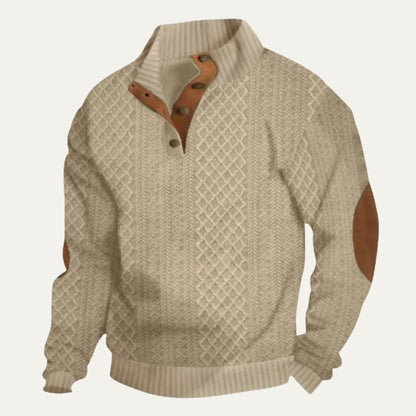 Wilder | Men's Sweater Cable-Knit Vintage Heritage Ribbed Textured Warm Soft Cosy Smart Casual Everyday Layering Autumn Winter