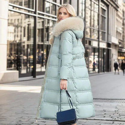 Sloane | Women's Parka Designer Winter Fur Hood Padded Insulated Warm Longline Quilted Casual Everyday Outdoor Winter Outerwear
