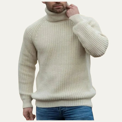 Donovan | Men's Turtleneck Sweater Chunky Fisherman Knit Warm Thick Durable Soft Smart Casual Everyday Layering Autumn Winter