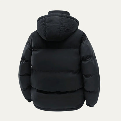 Abel | Men's Puffer Jacket Thick Hooded Insulated Warm Padded Durable Windproof Casual Everyday Streetwear Cold-Weather Winter