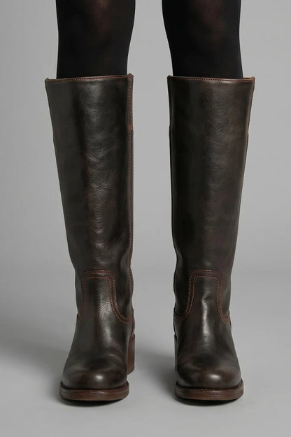Melody | Women's Boots Orthopaedic Mid-Calf Shaft Rounded Toe Structured Heel Cushioned Comfort Pull-On Everyday Autumn Winter