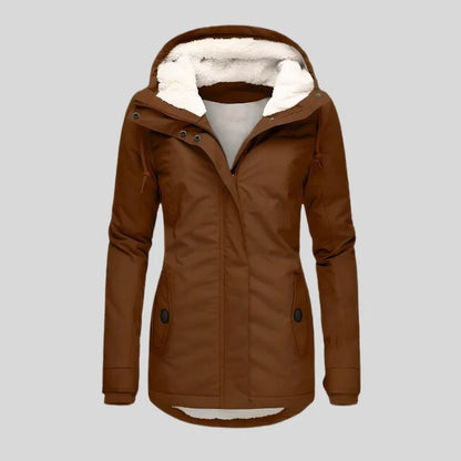 Magdalena | Women's Rain Jacket Waterproof Hooded Extended Back Hem Lightweight Windproof Functional Casual Everyday Autumn Winter