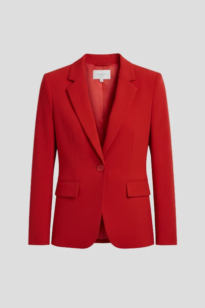 Meredith | Women's Blazer Notched Lapel Single Button Tailored Structured Smart Occasion Office Everyday Autumn Winter Layering