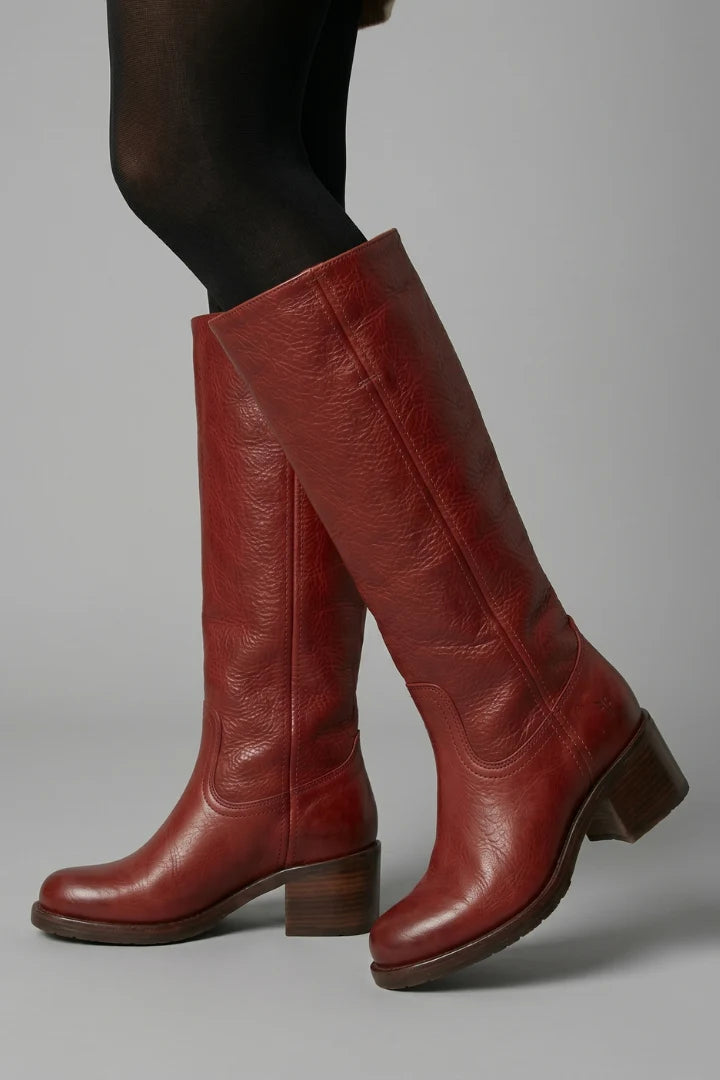 Melody | Women's Boots Orthopaedic Mid-Calf Shaft Rounded Toe Structured Heel Cushioned Comfort Pull-On Everyday Autumn Winter