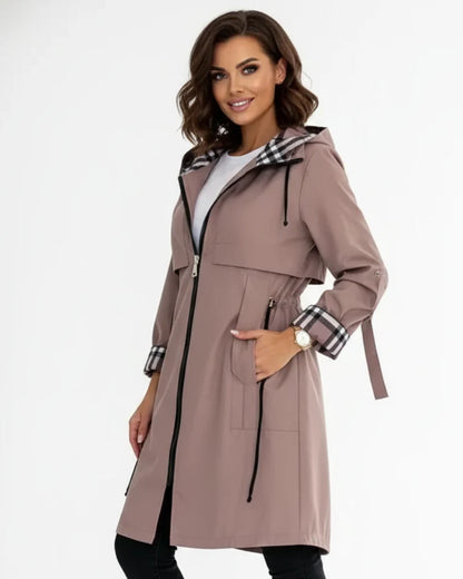 Saylor | Women's Coat Waterproof Hooded Windproof Zip Longline Warm Functional Casual Everyday Outdoor Autumn Winter Outerwear