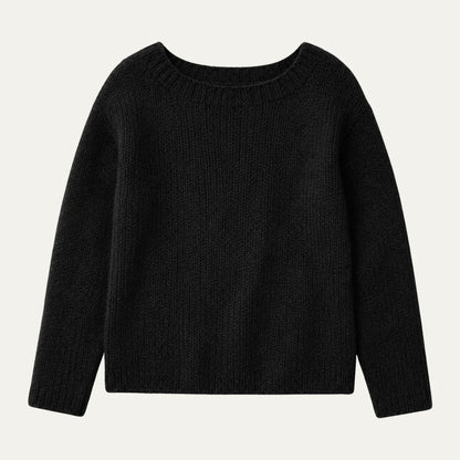 Maryam | Women's Sweater Relaxed Fit Classic Knit Soft Cosy Warm Round Neck Layering Chic Feminine Casual Everyday Autumn Winter