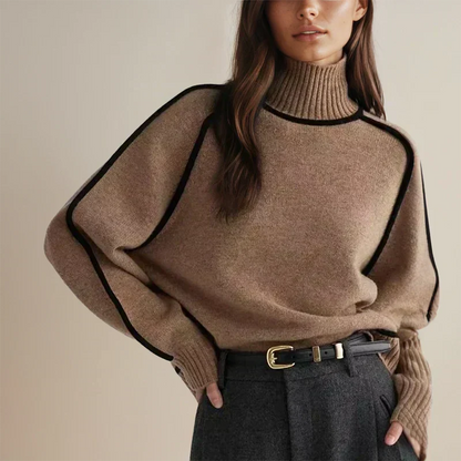 Kate | Women's Sweater Oversized Turtleneck Chunky Knit Relaxed Soft Cosy Warm Layering Chic Casual Everyday Autumn Winter