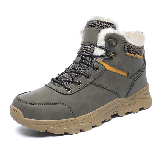 Nicolas | Men's Boots Waterproof Leather Winter Insulated Warm Grippy Sole Durable Rugged Casual Everyday Outdoor Autumn Winter