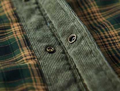 Nathanael | Men's Overshirt Checked Sherpa Lined Warm Cotton Button-Up Shirt Jacket Structured Casual Everyday Layering Autumn Winter