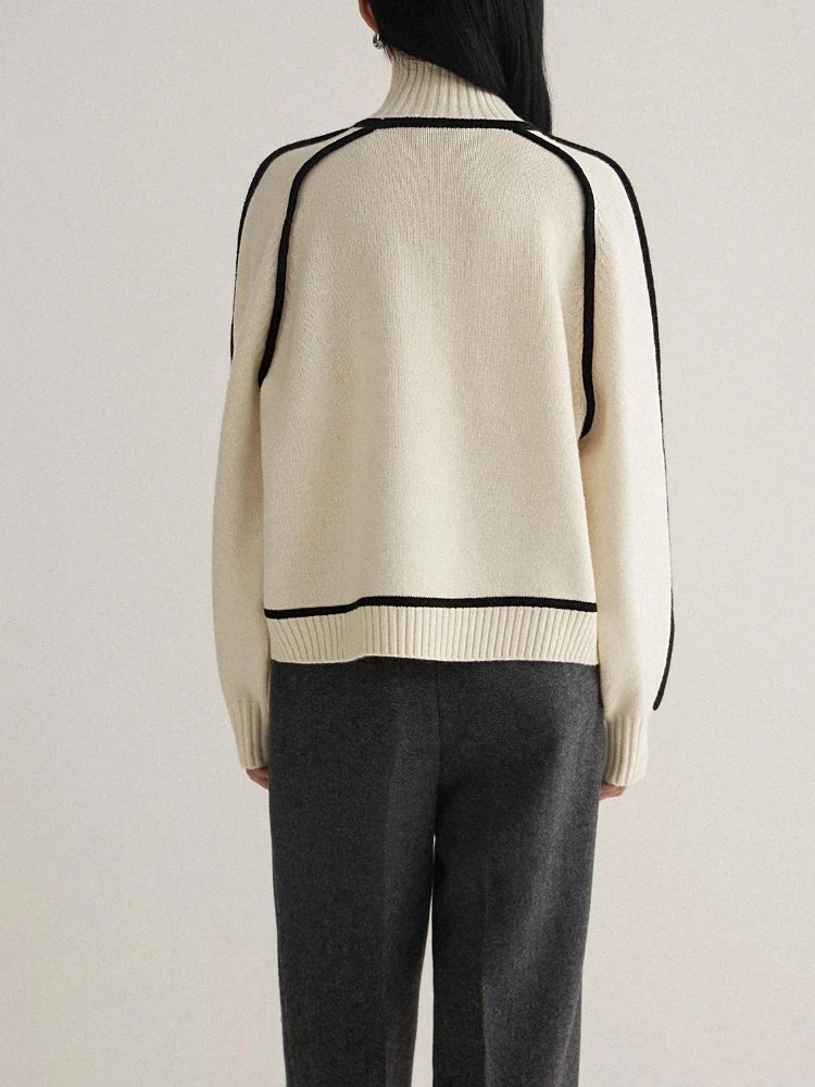 Kate | Women's Sweater Oversized Turtleneck Chunky Knit Relaxed Soft Cosy Warm Layering Chic Casual Everyday Autumn Winter