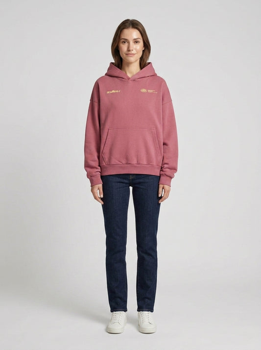 Maria | Women's Hoodie Soft Cotton-Blend Relaxed Drawstring Hood Cosy Warm Casual Everyday Loungewear Layering Autumn Winter - Front [Lystr 6a8572e82208118807881c1d:front]
