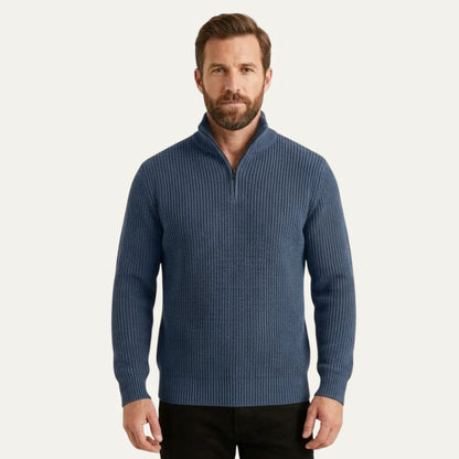 Hamish | Men's Merino Wool Sweater Half-Zip Pullover Premium Soft Warm Durable Smart Casual Everyday Layering Autumn Winter