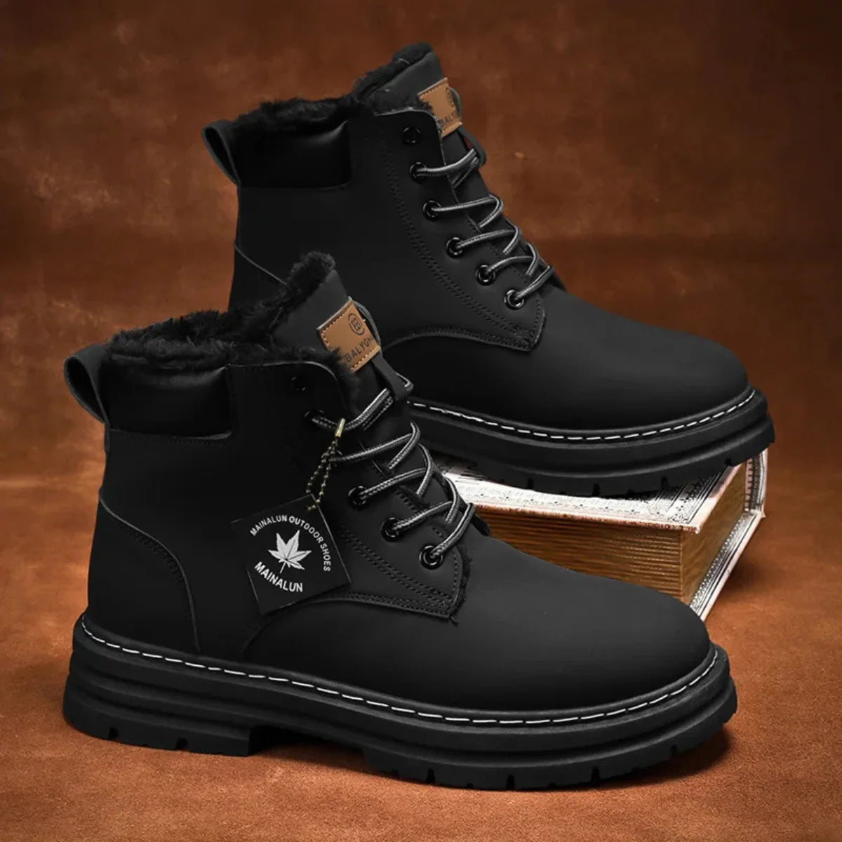Arjun | Men's Snow Boots Cosy Fur-Lined Insulated Warm Grippy Sole Durable Winter Casual Everyday Outdoor Weather-Resistant