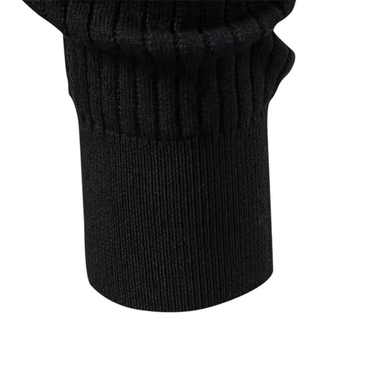 Percival | Men's Henley Sweater Ribbed Knit Textured Soft Warm Refined Smart Casual Everyday Layering Autumn Winter Knitwear Cosy
