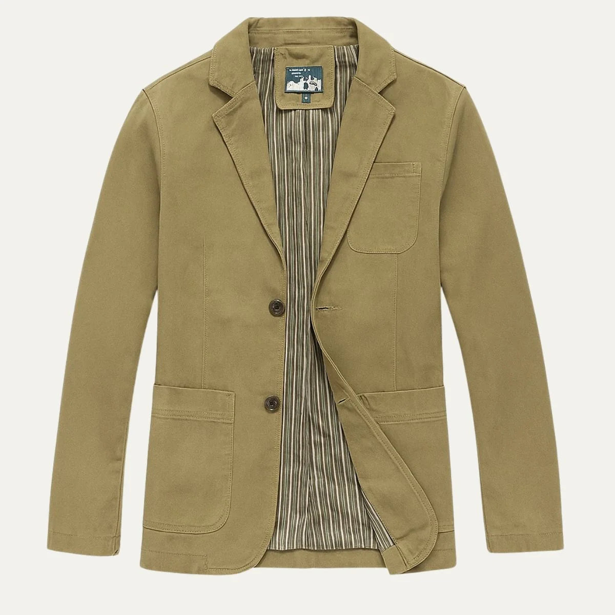 Arturo | Men's Jacket Cotton Blazer-Style Windbreaker Pockets Structured Lightweight Smart Casual Everyday Autumn Layering