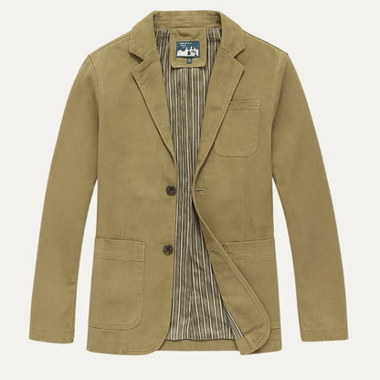 Arturo | Men's Jacket Cotton Blazer-Style Windbreaker Pockets Structured Lightweight Smart Casual Everyday Autumn Layering