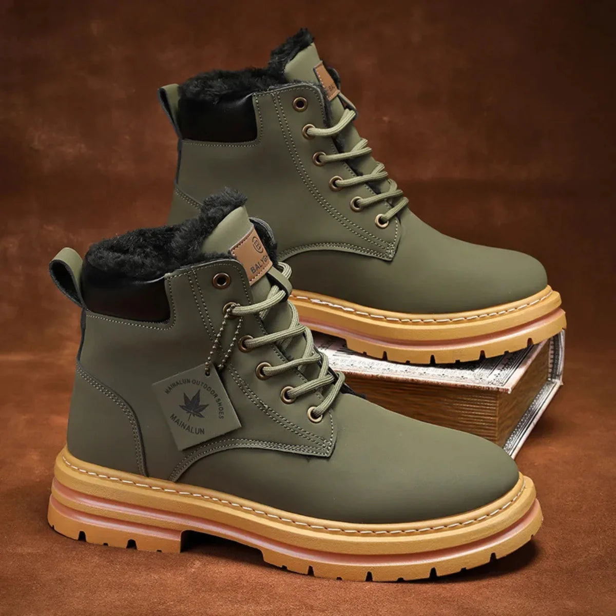 Arjun | Men's Snow Boots Cosy Fur-Lined Insulated Warm Grippy Sole Durable Winter Casual Everyday Outdoor Weather-Resistant