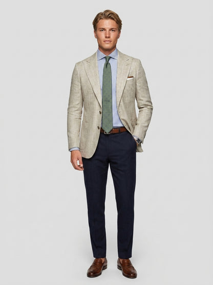 Henry | Men's Blazer Spring Textured Tailored - Front [Lystr 6a7643a72ea66f06edfe819c:front]