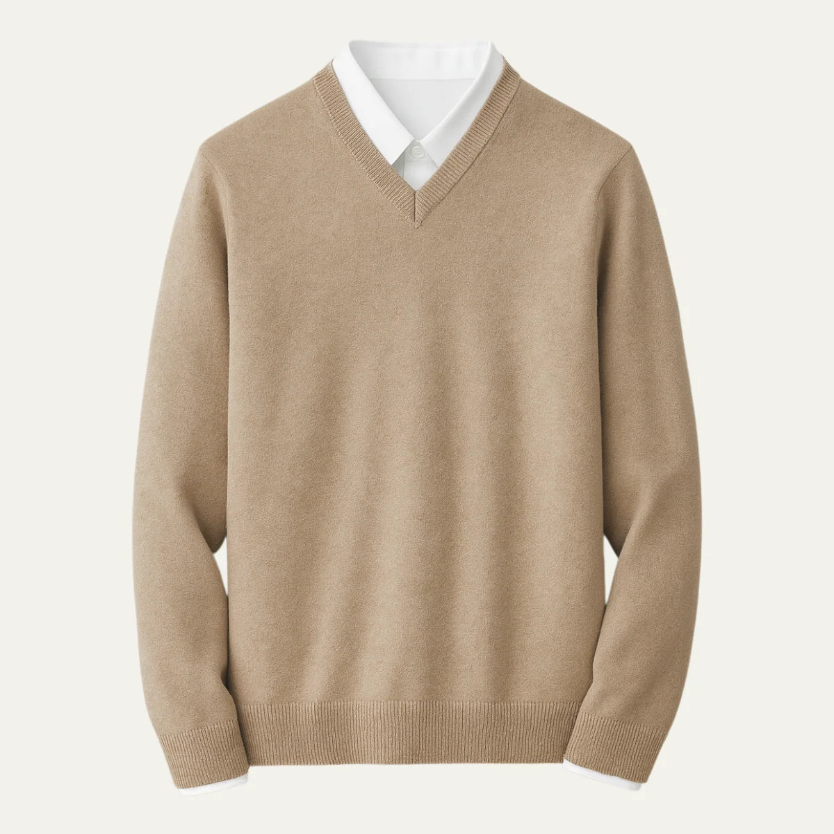 Benedict | Men's Wool Sweater Premium Soft Knit Warm Refined Timeless Smart Casual Everyday Layering Autumn Winter Knitwear Cosy