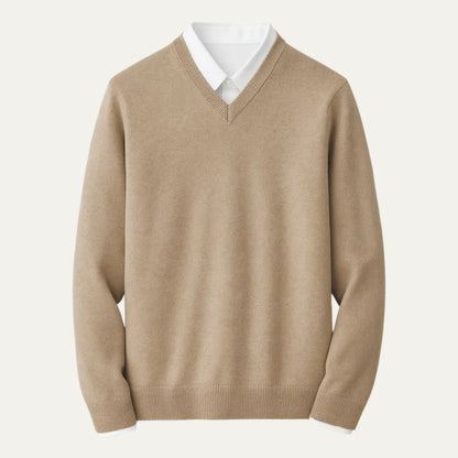 Benedict | Men's Wool Sweater Premium Soft Knit Warm Refined Timeless Smart Casual Everyday Layering Autumn Winter Knitwear Cosy