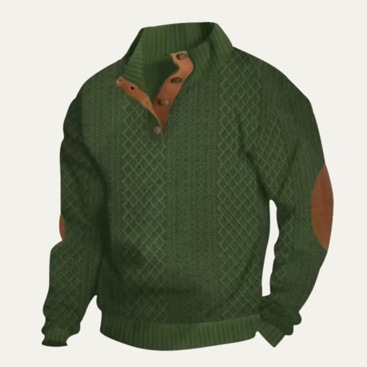 Wilder | Men's Sweater Cable-Knit Vintage Heritage Ribbed Textured Warm Soft Cosy Smart Casual Everyday Layering Autumn Winter