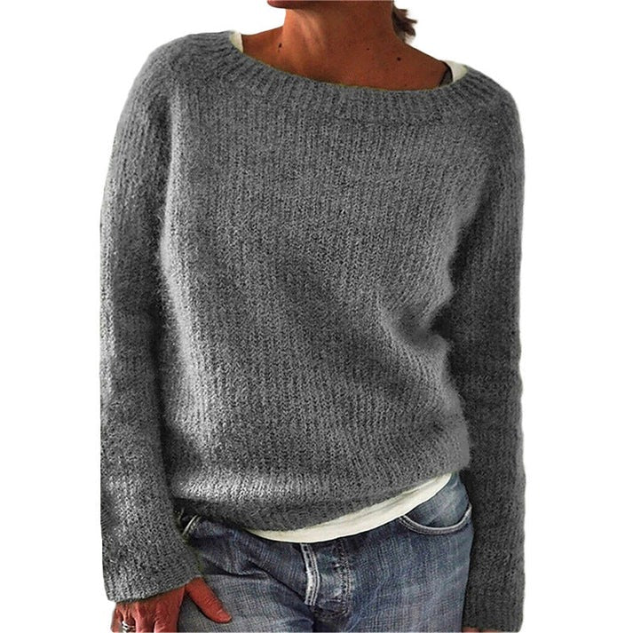 Maryam | Women's Sweater Relaxed Fit Classic Knit Soft Cosy Warm Round Neck Layering Chic Feminine Casual Everyday Autumn Winter