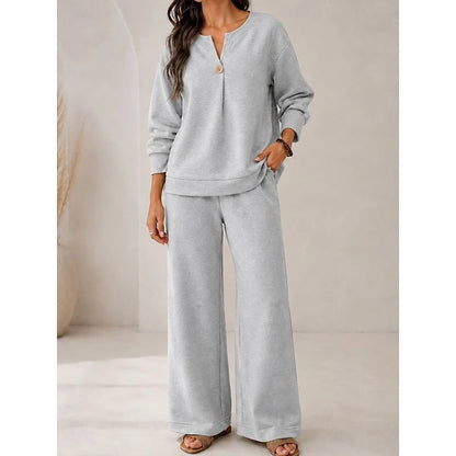 Kylie | Women's Lounge Set Relaxed Two-Piece Soft Knit Cosy Coordinated Comfort Warm Loungewear Casual Everyday Autumn Winter