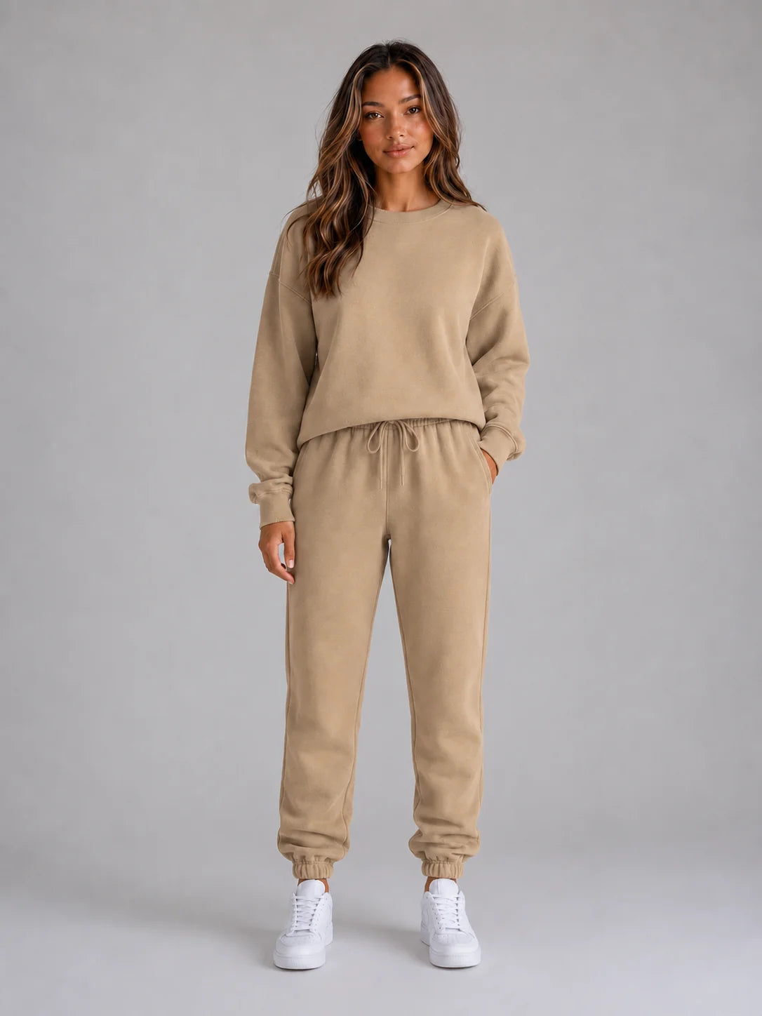 Paloma | Women's Co-ord Set Oversized Tracksuit Crew Neck Sweatshirt Cuffed Joggers Two-Piece Soft Cosy Warm Relaxed Loungewear