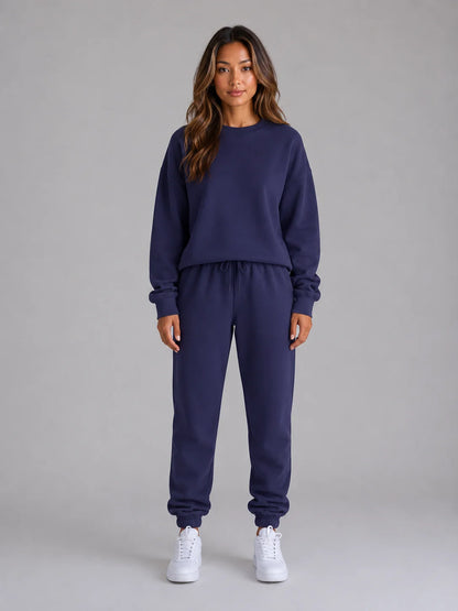 Paloma | Women's Co-ord Set Oversized Tracksuit Crew Neck Sweatshirt Cuffed Joggers Two-Piece Soft Cosy Warm Relaxed Loungewear