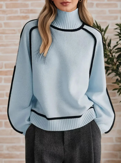 Kate | Women's Sweater Oversized Turtleneck Chunky Knit Relaxed Soft Cosy Warm Layering Chic Casual Everyday Autumn Winter