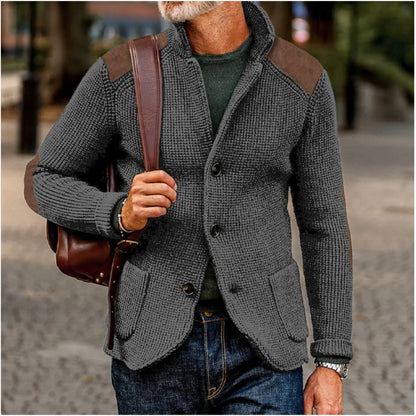 Bernard | Men's Cardigan Knit Warm Versatile Soft Refined Layering Smart Casual Everyday Autumn Winter Knitwear Cosy Comfortable