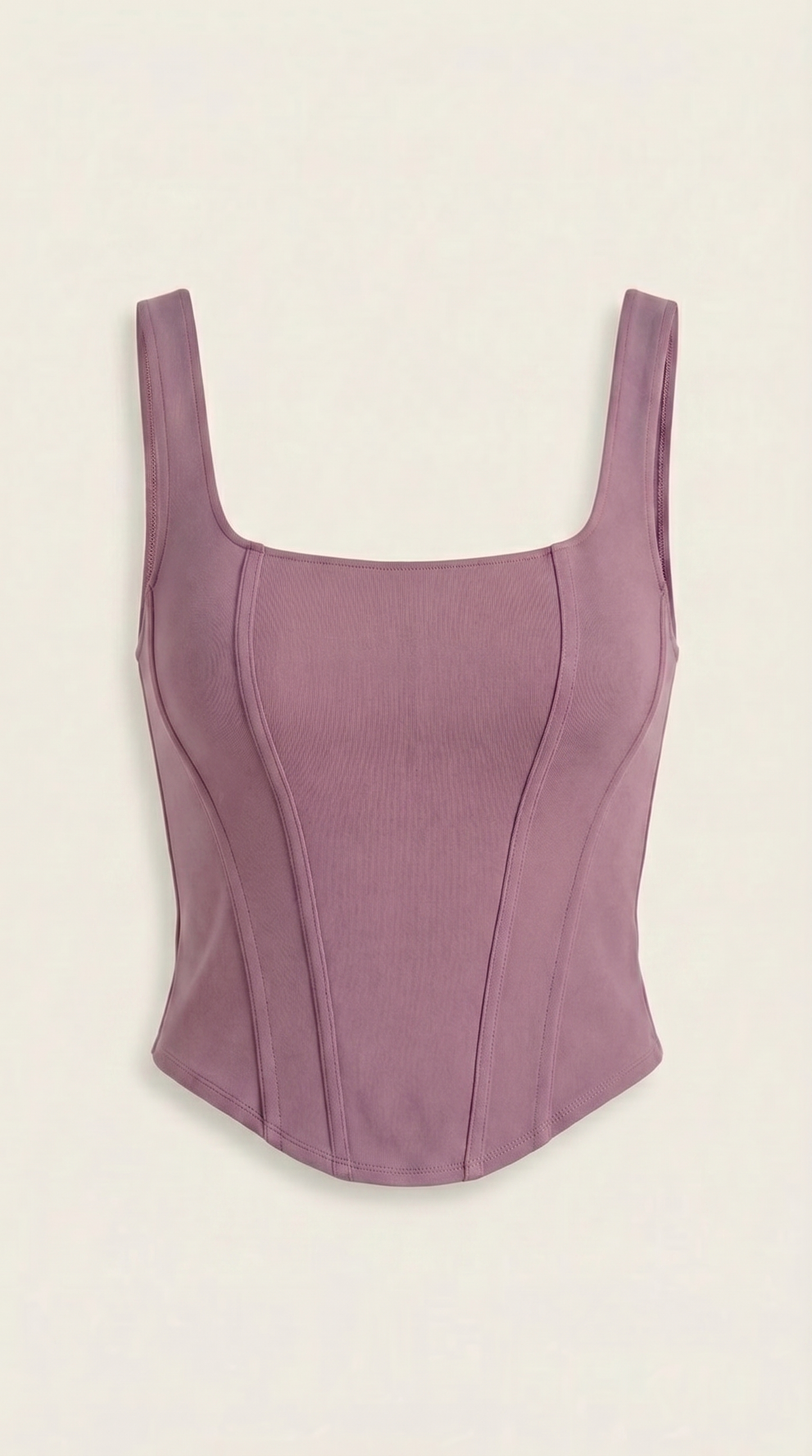 Women's Corset-Inspired Top with Square Neckline and Wide Straps