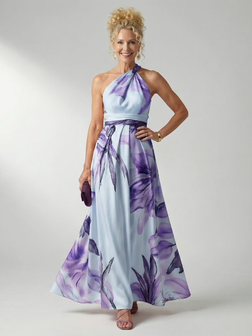 Women's Light Floral Print Maxi Dress