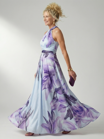 Women's Light Floral Print Maxi Dress