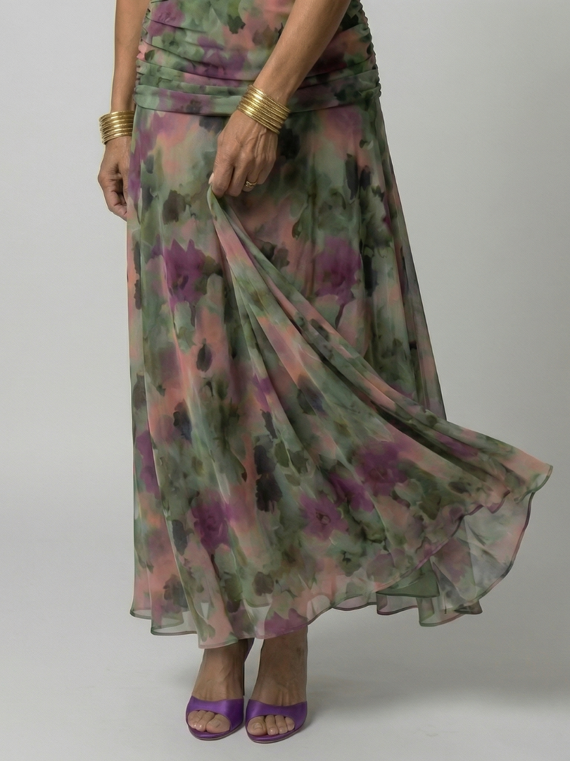 Women's Off Shoulder Flowing Midi Dress