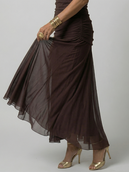 Women's Off Shoulder Flowing Midi Dress