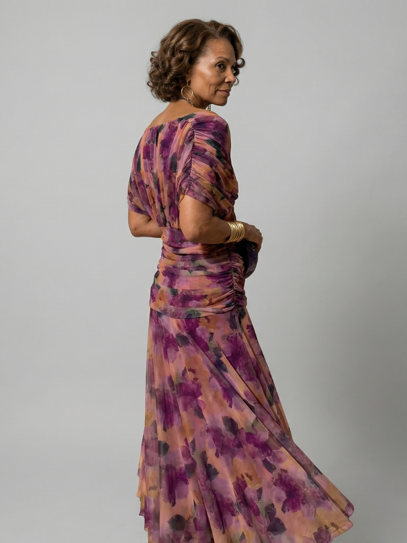 Women's Off Shoulder Flowing Midi Dress
