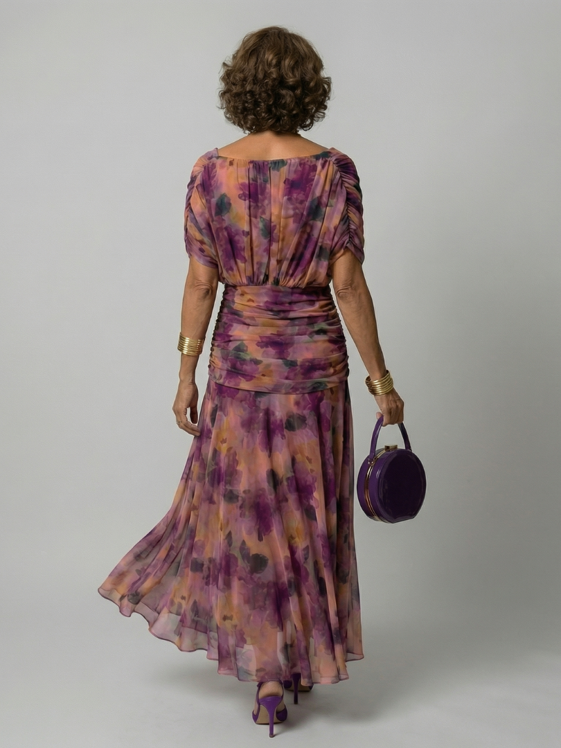 Women's Off Shoulder Flowing Midi Dress